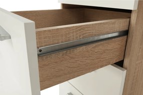 íróasztal, tölgy sonoma/fehér, EUSTACH