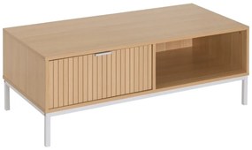 Natúr színű dohányzóasztal tölgyfa dekorral 50x110 cm Mid-Lines – Casa Selección