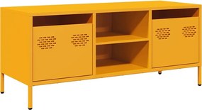 vidaXL mustársárga hidegen hengerelt acél TV-szekrény 101,5x39x43,5 cm