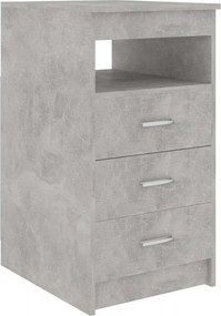 vidaXL betonszürke szerelt fa fiókos szekrény 40 x 50 x 76 cm