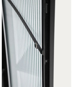 Fekete acél tálalószekrény 70x143x41 cm Trixie – Kave Home