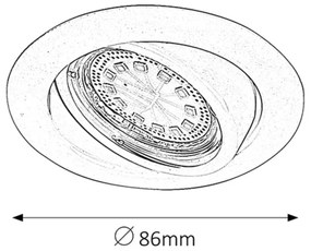 Rabalux 1166 - KÉSZLET 3xLED Beépíthető lámpa LITE 3xGU10/3W/230V