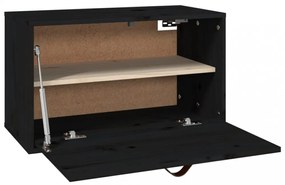 fekete tömör fenyőfa faliszekrény 60 x 30 x 35 cm