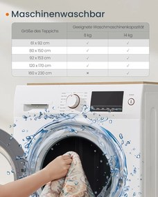 Vintage stílusú, gépben mosható szőnyeg 120 x 170, aqua blue