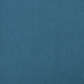 kék gyerek bársonykanapé lábzsámollyal 100x50x30 cm
