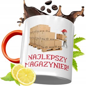 Narancssárga Bögre Raktárosnak Ajándék fényképes nyomattal