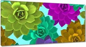 Vászonkép 115x55 Színes virágok Virágok