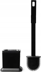Wc kefe szilikon Easyform tartóval Fekete 36,6 cm