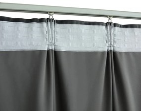 antracitszürke bársony sötétítőfüggöny kampókkal 290 x 245 cm