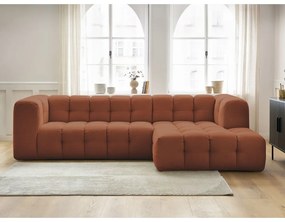 Téglavörös sarokkanapé (jobb oldali) Cloud – Bobochic Paris