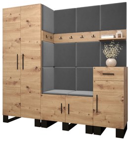 Előszobabútor Amanda 1 (artisan tölgy + sötétszürke). 1085860