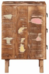 Tömör újrahasznosított fa éjjeliszekrény 37x32x50 cm