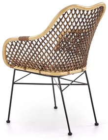 Percy étkezőszék, rattan / fekete