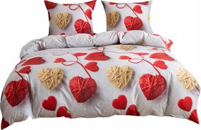 Ágynemű garnitúra 140x200 Pamut szatén 70x80 párnahuzat Puha Mintás