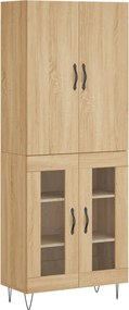 vidaXL sonoma tölgy szerelt fa magasszekrény 69,5 x 34 x 180 cm