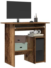 antik fa színű szerelt fa íróasztal 80 x 45 x 74 cm