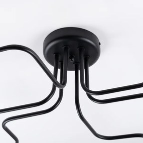 Sollux SL.1447 - Felületre szerelhető csillár VECTOR 6xE27/15W/230V fekete