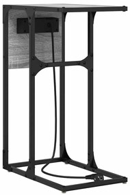 Éjjeli asztal Szürke sonoma Faanyag