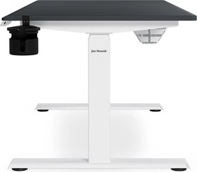 Elektromos, állítható magasságú, ergonomikus, fehér-antracit íróasztal,1400x700 mm: ARIA