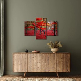 Kép - vörös erdő (90x60 cm)