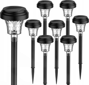 Led Napelemes Lámpa 8 Db Meleg Fehér Rgb Beszúrós Kerti