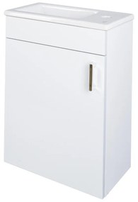 VivaStyle NIKA - fali függesztett - fürdőszobabútor CeraStyle 71100 mosdóval - JOBBOS - 42 x 24 cm