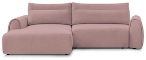 Világos rózsaszín sarokkanapé Aden – Bobochic Paris