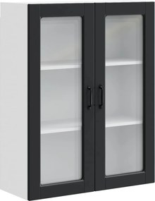 vidaXL Konyhaszekrény polcokkal Fekete 80 x 31 x 100 cm Faanyag