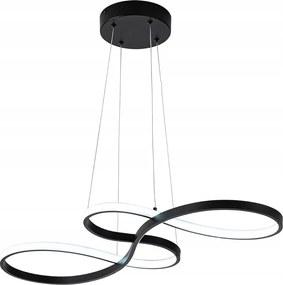 Modern Led Mennyezeti Lámpa 50W fekete fényerőszabályozható távirányító