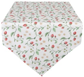 Eper mintás asztali futó, 50x160cm - Wild Strawberries - Clayre-Eef