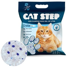 Cat Step szilikagél macskaalom Crystal Blue 6,68kg, 15,2 l