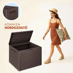WOODEBOX tárolódoboz, 190L, 78x44x55cm, sötétbarna Prosperplast