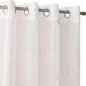 Függöny készre szerelve ólommal Masnival 140x250 arany masni