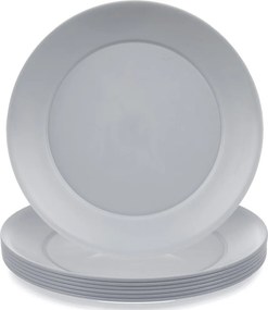 6x Műanyag ebéd tányérok sekély többször felhasználható piknik túra