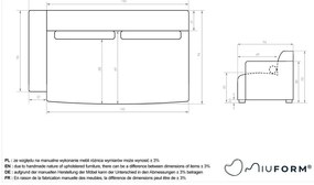Világosszürke kanapé modul (bal oldali) Flex Felix – Miuform