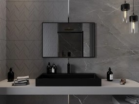 Mexen Loft téglalap alakú fürdőszobai tükör 90 x 60 cm, fekete keret - 9852-090-060-000-70