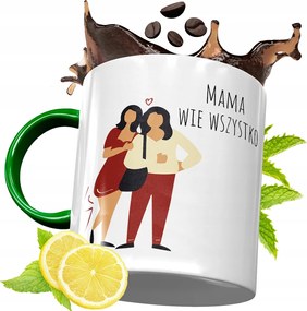 Zöld Bögre Anyukáknak Születésnapi Ajándék fényképes nyomtatással