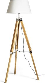 RENDL ALVIS/AMBITUS 46 stojanová bílá bambus/chrom 230V LED E27 15W