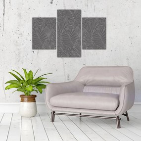 Kép - Szürke pálmalevelek (90x60 cm)