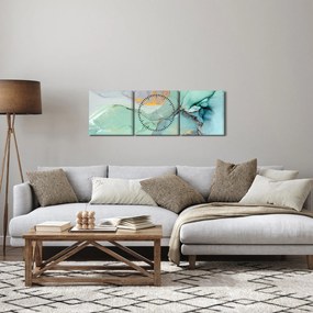 Absztrakt kép (órával) (90x30 cm)