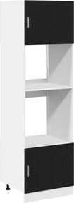 vidaXL Függő szekrény polcokkal Fekete tölgy 60 x 57 x 207 cm Faanyag