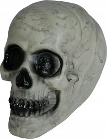 Koponya Emberi fej mesterséges szürke dekoráció Halloween 20cm