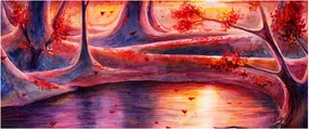 Egy varázslatos erdő képe (120x50 cm)