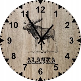 Dekoratív Falióra Ajándék Alaszka Szarvassal 45 cm