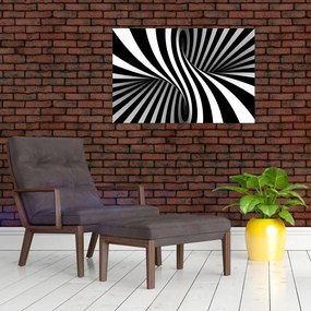 Absztrakt kép zebra csíkokkal (90x60 cm)