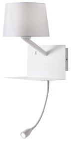 Fali lámpa, fehér, 3200K melegfehér, E27+LED, 375 lm, Redo Tomo 01-1807