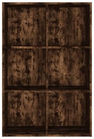 füstös tölgy színű szerelt fa könyv-/tálalószekrény 66x30x98 cm
