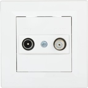 Antenna aljzat EPH3400121 Asfora Tv-sat végzáró 1dB fehér