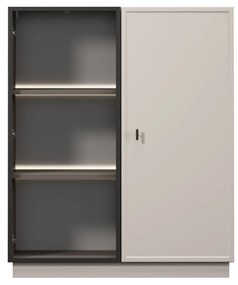 Lorini vitrin 100 cm - kasmír / fekete T-bar fogantyú