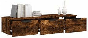 füstös tölgy színű szerelt fa faliszekrény 102 x 30 x 20 cm